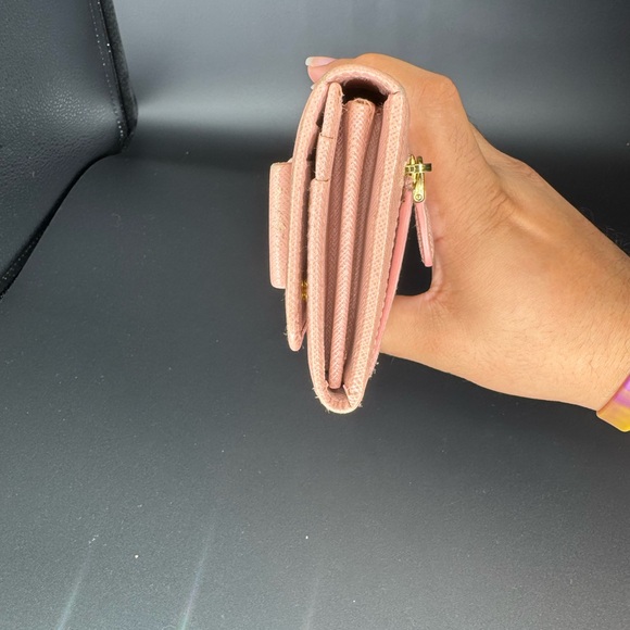 Prada Pink Saffiano Leather Wallet and Card Holder - Picture 9 of 9